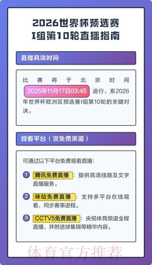 2026世界杯赛事直播平台及观看指南 2026世界杯赛事直播平台及观看指南